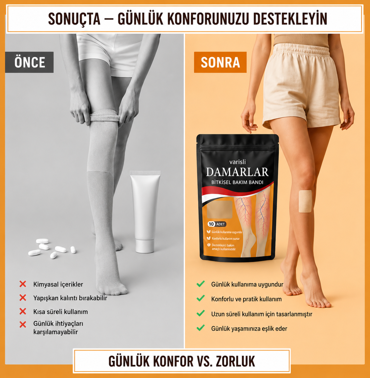 Danarix Bitkisel Bakım Bandı | Günlük Kullanım İçin Konfor Desteği